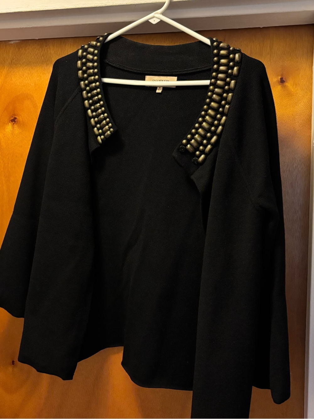 Black Jacket with Decorative Gold Beaded Collar